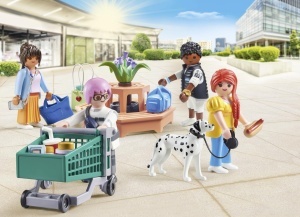 Set Figurine PLAYMOBIL MyLife 71541, pentru copii de la 5 ani, cu carucior de cumparaturi - Img 3