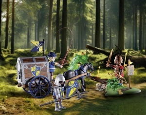 Set Figurine PLAYMOBIL Novelmore 71484 Transport cu Aur, pentru copii de la 4 ani - Img 3