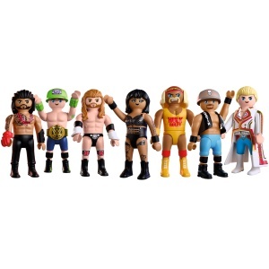Set Figurine PLAYMOBIL WWE cu Hulk Hogan, Stone Cold, John Cena si Accesorii