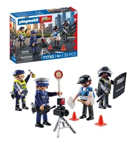 Set Figurine Politie PLAYMOBIL 71730 pentru copii de la 4 ani, creativitate si aventura