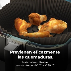 Set forme din silicon pentru friteuza cu aer cald Cecotec Cecofry Bucket, BPA-free, rezistente la temperaturi extreme - Img 6