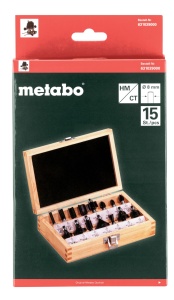 Set Frase Metabo Frasersortiment-SP 15 piese pentru lemn, diverse dimensiuni - Img 5