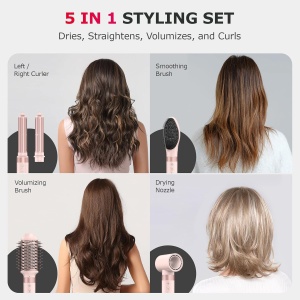 Set Hairstyler MESCOMB 5 in 1, 110.000 Umin, cu Ioni, pentru Stilizare si Volum - Img 2