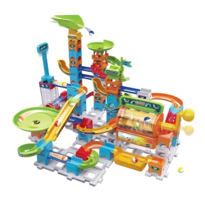 Set interactiv de pista cu bile VTech Marble Rush L100 E, 102 piese, efecte sonore si luminoase