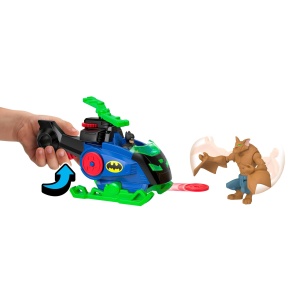Set Joc Imaginext DC Super Friends cu Batcopter si Figurine Batman si Man-Bat - Img 4
