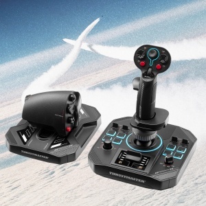 Set Joystick Thrustmaster Sol-R 4 HOTAS cu 58 Functii si RGB - Img 2