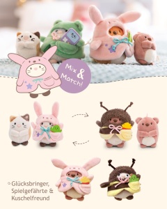 Set jucarie plus NICI MYMOCHI Angy 61141 - Pisica norocoasa cu costum roz si cactus 8 cm - Img 5