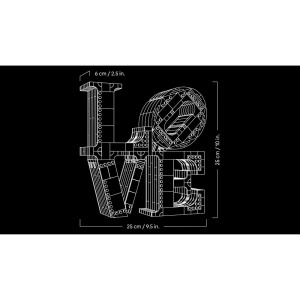 Set LEGO Art LOVE 31214 - Sculptura 3D pentru adulti, 791 piese, decorativ - Img 7