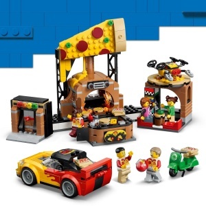 Set LEGO City Pizzeria cu Vehicule 60496, 494 piese, pentru copii de la 6 ani - Img 8
