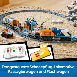 Set LEGO City Trains Arktis-Polarexpress 60470 - Ferngesteuert, 6 Minifiguri, 22 Gleissegmente - Img 3