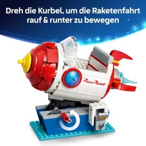 Set LEGO Disney Pixar Alien cu Raketa Pizza Planet, 714 piese, 3D - Img 4