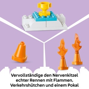 Set LEGO DUPLO 3-in-1 cu 111 piese, 2 masini, joc creativ pentru copii - Img 5