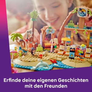 Set LEGO Friends - Vacanta in Resortul de Plaja - 6 Mini-Puppi, Delfin, Schildkroete, 1140 Piese - Img 6