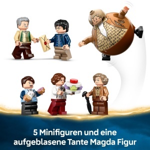 Set LEGO Harry Potter Ligusterweg Tante Magda, 639 piese, 5 figurine - Img 5