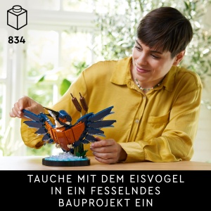 Set LEGO Icons Eisvogel 10331, 834 piese, decoratiune birou si living - Img 2