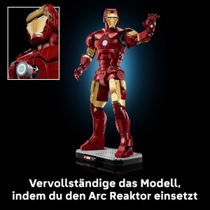 Set LEGO Marvel Iron Man Mark 3 - 1297 piese, figura mobila, cadou creativ - Img 6