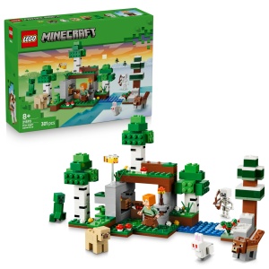 Set LEGO Minecraft - Erstes Abenteuer in der Noapte, 7 Figurine, 301 Piese