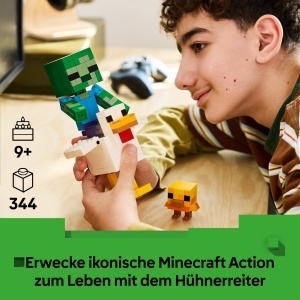Set LEGO Minecraft Huhnerreiter 21582 - 344 piese, 3 figurine, decoratiune - Img 2
