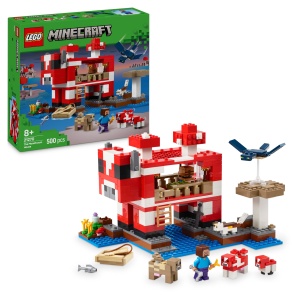 Set LEGO Minecraft Pilzkuh-Haus 21270 cu Steve, 500 piese, interactiv - Img 1