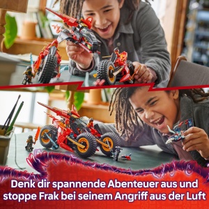 Set LEGO NINJAGO Ninja-Actionflitzer 3-in-1 cu 6 Minifiguri si 561 Piese - Img 6