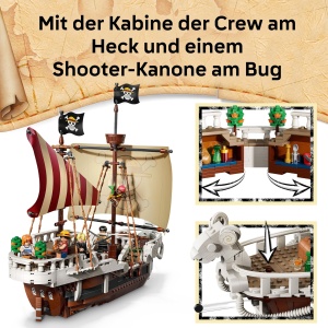 Set LEGO ONE PIECE - Vasul Pirat Flying Lamb (75639) - 1376 piese, 5 figurine - Img 4