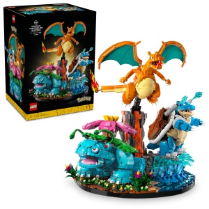 Set LEGO Pokemon Bisaflor, Glurak si Turtok 72153, 6838 piese, 3 figurine
