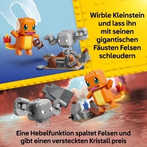 Set LEGO Pokemon Glumanda si Kleinstein - Interactiv, 198 piese, pentru copii de la 6 ani - Img 3