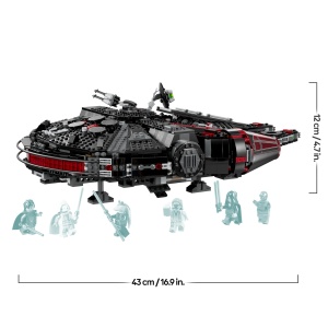 Set LEGO Star Wars 75389 - Millennium Falcon Intunecat, 1579 piese, 6 mini-figuri - Img 7