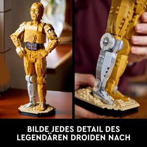 Set LEGO Star Wars 75398 C-3PO Model pentru adulti, 1138 piese, cu suport si minifigura - Img 4
