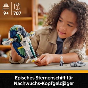 Set LEGO Star Wars Jango Fett 707 piese, Raumschip cu 3 Minifigurine, 9 ani - Img 2