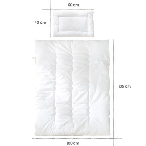 Set lenjerie pentru copii Roba 4 Anotimpuri - Patura 100x135 cm Perna 40x60 cm Alb - Img 4