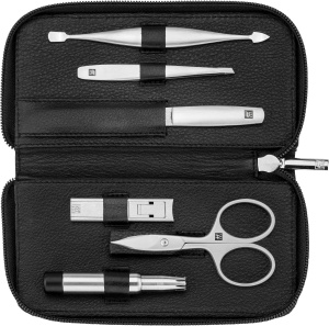 Set Manichiura ZWILLING TWINOX, 6 piese, Rindeleder, Negru