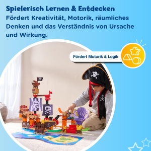 Set Marble Rush VTech Piratenschiff - 143 piese, cu canona - Img 5