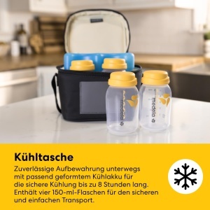 Set Medela pentru Pastrarea Laptelui Maternal, 150ml, Cu Beute Reutilizabile si Sac de Racire - Img 4