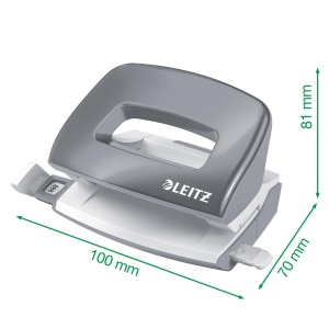 Set Mini Capsator si Locher Leitz 55996023, pentru 10 foi, culoare roz metallic - Img 4
