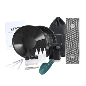 Set mini echipament pentru cautare aur VEVOR SL-12T 16 piese aluminiu rezistent portabil