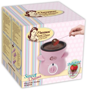 Set Mini Fondue de Ciocolata Bestron DCM043, 25W, 0.3L, Rosa - Img 5