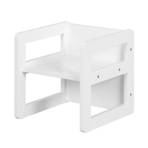 Set mobilier copii roba - banca si hocker 3 in 1, alb, din MDF - Img 8
