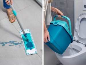 Set Mop pentru Pardoseala Leifheit POWER CLEAN, Eimer 10L, Wischbezug Microfiber - Img 7