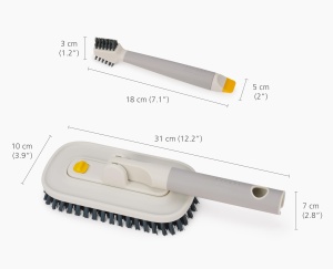 Set perii de curatare Joseph Joseph CleanTech 2-in-1 V-borsten manere antialunecare - Img 4