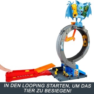 Set pista Hot Wheels Bat Loop Attack cu 1 masinuta, joc de actiune, 164 - Img 5