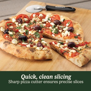 Set Pizza Grill Cuisinart 3 piese - Pizzastein 33 cm, Pizzaschaufel si Pizzaschneider - Img 5