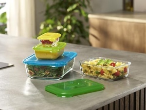 Set recipiente din sticla Joseph Joseph Nest 4 piese multicolor rezistent la temperaturi extreme - Img 4