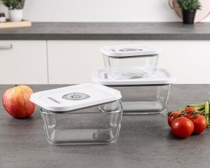 Set recipiente vacuum Rommelsbacher VCG 1, Borosilicant, BPA-free, 3 dimensiuni - Img 3
