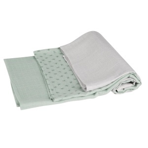 Set scutece textile organice Roba Lil Planet, 80x80 cm, bumbac bio, Frosty Green - Img 2