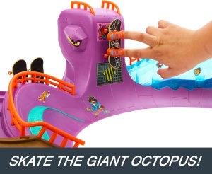 Set Skate Hot Wheels Octopark - Oktopus, Grind-Rails, 1 Board, 1 Pereche Pantofi - Img 3