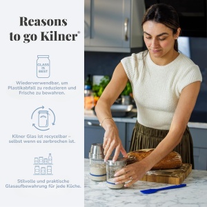 Set Starter pentru Sauerteig Kilner, 5 piese, 2x 350 ml, cu capac din otel inoxidabil - Img 8
