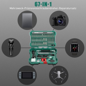 Set surubelnita electrica HYCHIKA 67 in 1 precizie acumulator reincarcabil ideal pentru electronice si ceasuri - Img 3