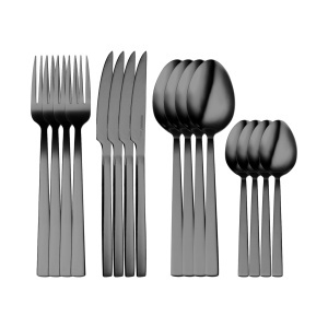 Set Tacamuri Bergner Sofia BG - 16 piese din inox, finisaj argintiu
