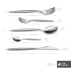 Set Tacamuri Karaca Lizbon, 60 piese pentru 12 persoane, inox 1810, spalabil in masina de spalat - Img 4